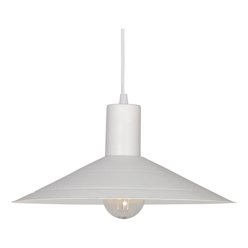 Lampara Colgante Metalica 1 Luz Rennes Ø32cm Ferrolux Color Blanco