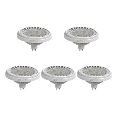 Pack  Lamparas Led Ar111 15w Pvc Cw Frio Blanca X5 Blanco Frío