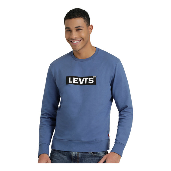 Polerón Hombre T3 Graphic Crew Azul Levis 38796-0136