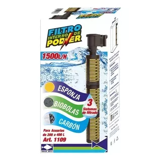 Filtro Interno De Poder Pecera 1500 L/h 200-400 Lts, 1109