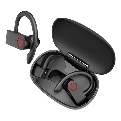 Audífonos Vislla Bluetooth 5.0 Sports Impermeables Tws A9s Color Negro Color de la luz Rojo