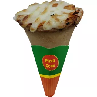 250 Embalagem Suporte Mão Para Pizza Cone,