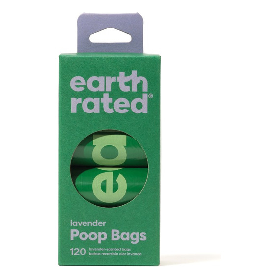 Bolsas Biodegradables Earth Rated Lavanda P/ Heces 8 Rollos