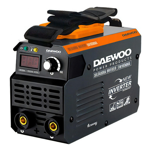 Soldadora Inverter 160a Daewoo 220v 6.8kva Igbt Mma + Acces. Color Negro/naranja Frecuencia 50 Hz