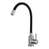 Monocomando Flexible Cocina Mesada Rimontti Color Negro