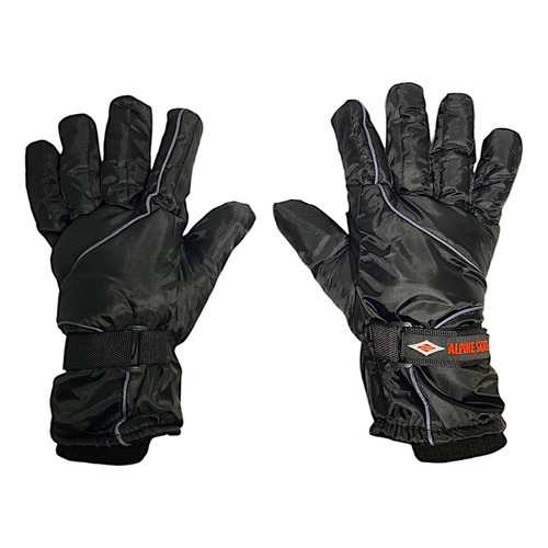 Guantes Alpine Skate Abrigo Puño Invierno Moto 16887 Negro Talle Unico