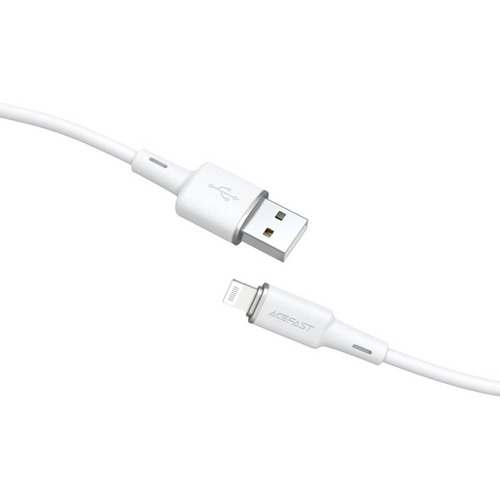 Cable Usb A Lightning, Mfi, Acefast C2-02 Silicona Color Blanco