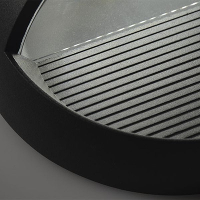 Aplqiue Exterior Aluminio Kato Led 3w Negro Moderno Lk
