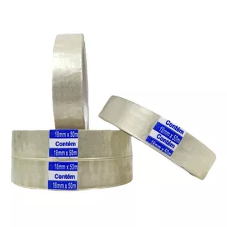 Fita Adesiva Transparente Durex Pacote C/ 52 Rolos - 18x50
