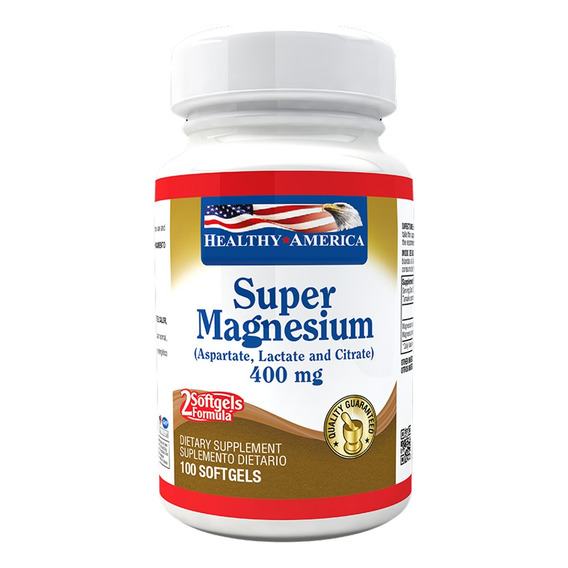 Super Magnesium X 100 Citrato De Magnesio Healthy America