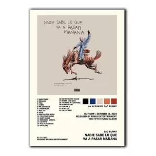 Cuadros Decorativos Bad Bunny Álbum Music Tracklist