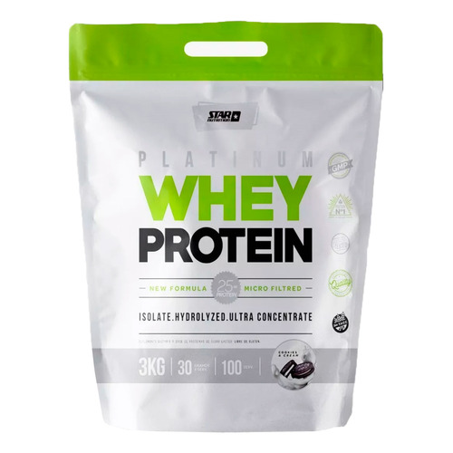 Suplemento En Polvo Star Nutrition Whey Protein Sabor Cookies And Cream En Bolsa De 3kg