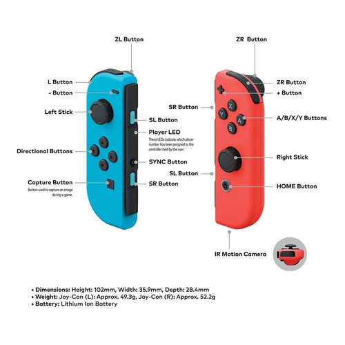 Consola Nintendo Switch Standard 32gb Neon/ Blue Color Negro