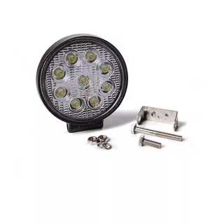 Faro Led Auxiliar 9 Led Proyector 27w 4x4 Cuatri Moto 12/24v