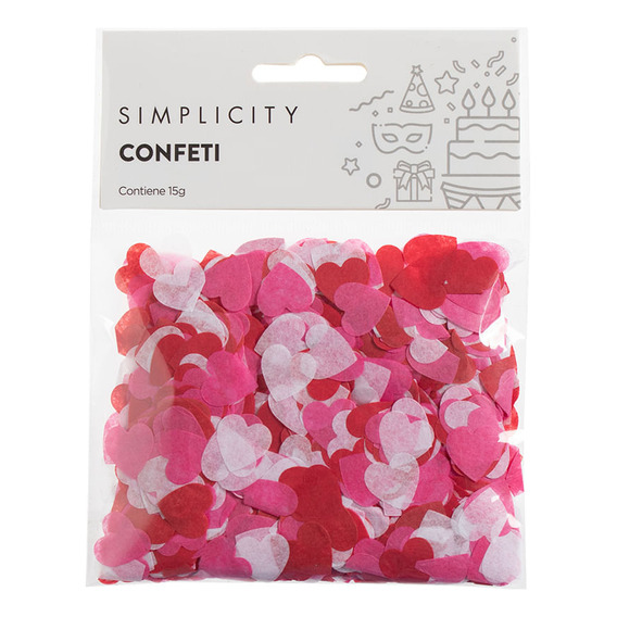 Confetti Simplicity Rosa Party X 15 G