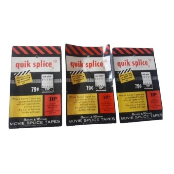 Filmadora Super 8 Quik Splice Empalme. 3 Uds. U.s.a Nuevos.