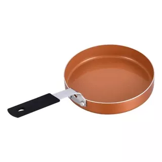 Mini Sartén De Aluminio Antiadherente Cuori Chef 14cm Color Cobre