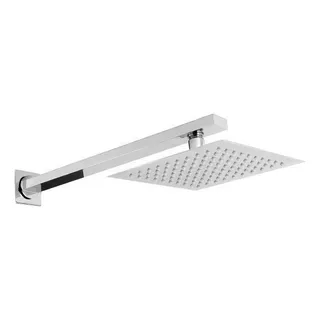 Chuveiro Ducha Fria Quadrada Inox Slim 25cm Globalmix Gh032 Acabamento Cromado Cor Cromado