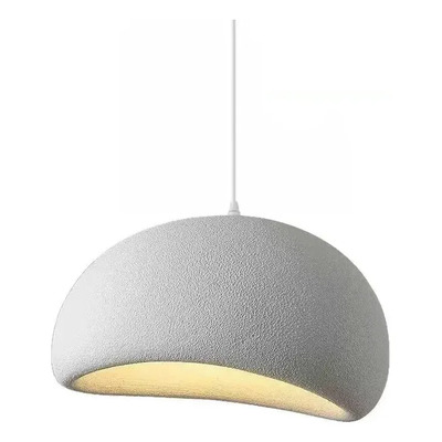 Colgante Stone 40cm 1 Luz Apto Led Deco Moderno Luz Desing Blanco