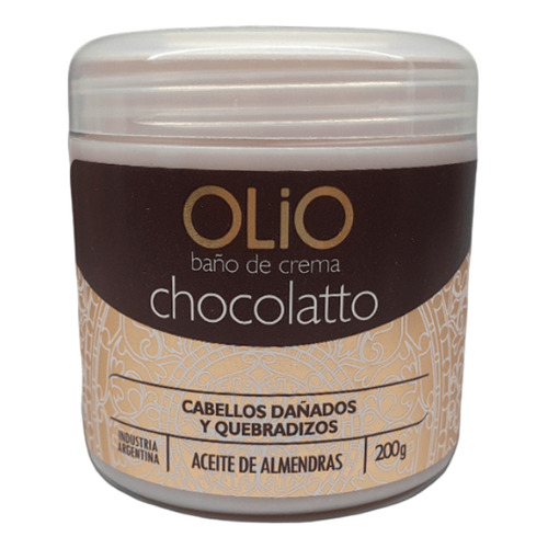 Baño De Crema Capilar Chocolatto Cabello Dañado Olio X 200