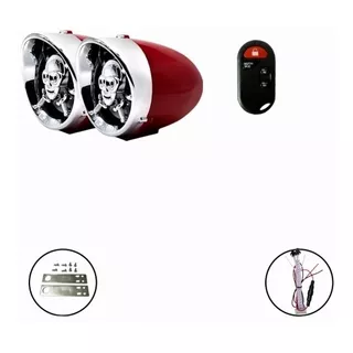 Bocinas Moto Alarma Bluetooth Usb Calavera Hl- Bm4 Fm Tf 