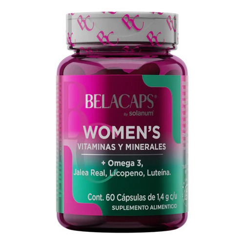 Solanum Belacaps Womens Vitaminas Y Minerales 60 Caps Sin Sabor
