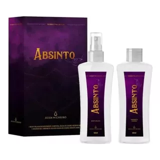 Kit Absinto Body Splash 60ml + Shower Gel 60ml Água De Cheiro Original