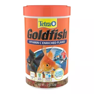 Alimento En Escamas Peces De Agua Fría Carassius Y Goldfish Tetrafin Goldfish Flakes 62g