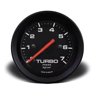 Manômetro Pressão Turbo 52mm Mecânico 7kg Street Preto