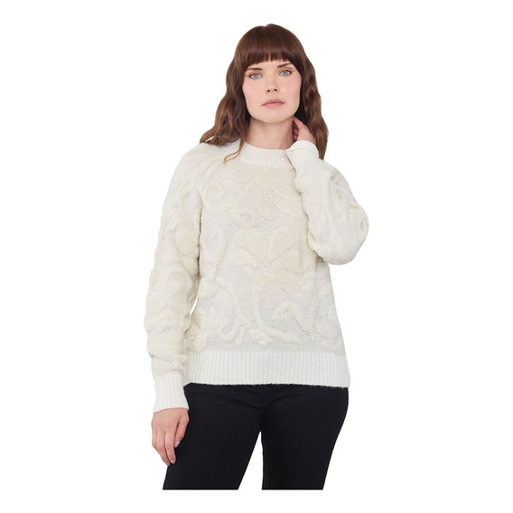 Sweater Mujer Lurex Crudo Corona