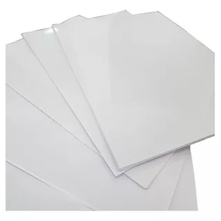 50 Vinil Laser Adesivo A4 Branco Brilho Fosco E Transparente Cor Branco Fosco