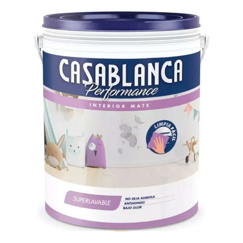 Pintura Casablanca Interior Performance Superlavable X 10 Litros