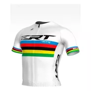 Camisa Ciclismo Elite Ert Campeão Mundial Branca + Brinde