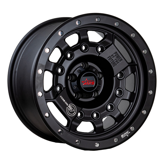 Llantas 17x9 5x127 Et-15 Ams Negro Matte Qc1939 (set De 4 Ll