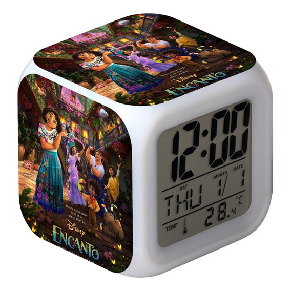 Reloj Despertador Casa Magica Llena Con Luz Led