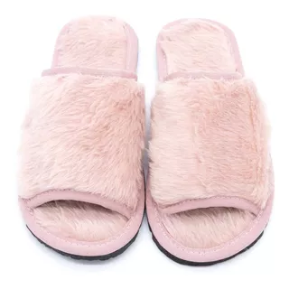 Pantufa Aberta Feminina Pelúcia Chinelo Premium Conforto