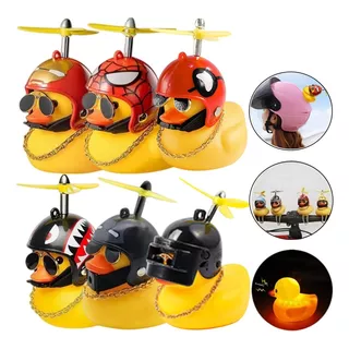 6 Pcs Patito Pato Casco Hélice Decoración De Coche Bici Moto