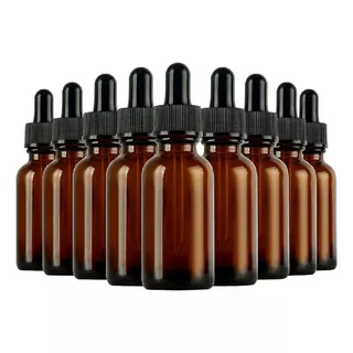 Frasco De 15 Ml  Gotero Pipeta Tapa Blanca O Negra Pack 10 U