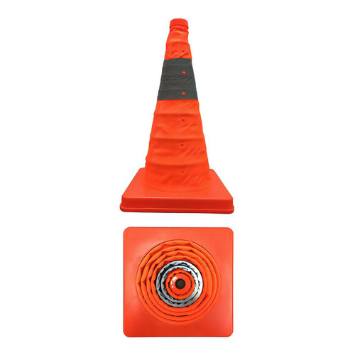 Cono De Seguridad Víal Reflectivo Plegable 45cm De Alto Color Naranja