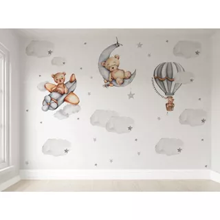 Papel De Parede Infantil Ursinho Auto Colante 10m² Vr447