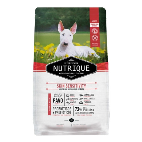 Alimento Nutrique Ultra Premium Skin Sensitivity para perro adulto de raza mediana sabor pavo en bolsa de 15 kg