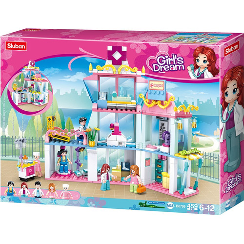 Sluban Girl's Dream B0799 Hospital 5 Mini Figuras 459 Piezas