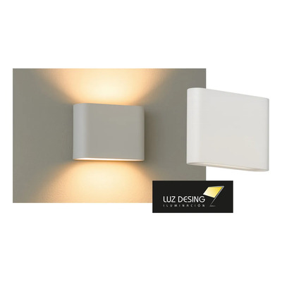 Bidireccional Aluminio Led 7w Luton 1 Blanco Moderno Ld  Blanco