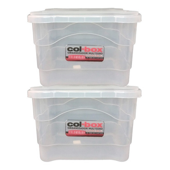 Set De 2 Cajas Apilables Organizadoras 16 Lts - Colombraro