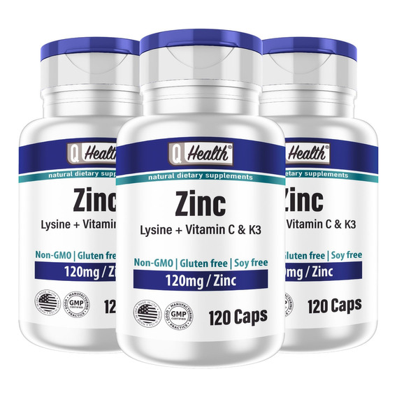 Zinc + Vita C + K3 360 Caps - Unidad a $1050