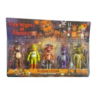 Muñecos Freddy Five Nights Blister X 5 Articulados Con Luz 