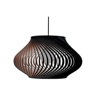 Lampara Colgante 1 Luz Barcelona Negro Madera Apto E27 Ln