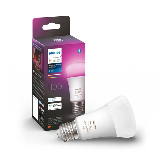 Ampolleta Led Philips Hue 9w E27 Colores Bluetooth Y Zigbee