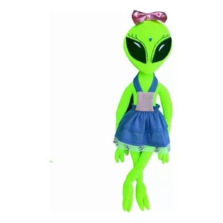 Boneco Et Verde Caminhão Alienígena 50cm Laço Saia Menina