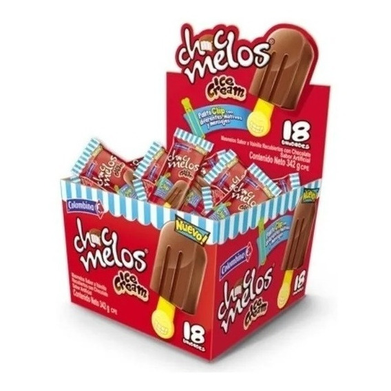 Ice Cream Chocmelo En Paleta X18 - g a $4